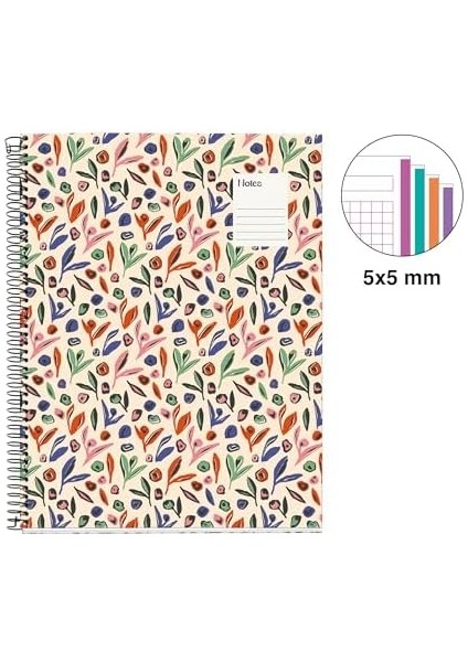 Defter Mr 100 Sayfa Kareli Spiralli