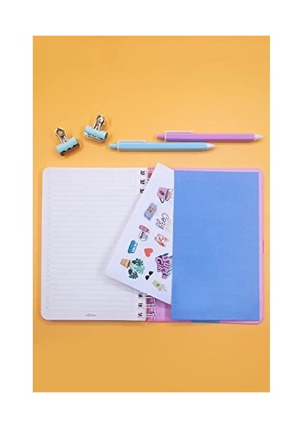 Menashop Metrashop Color Tarihsiz Çizgili Defter Gülümse A5