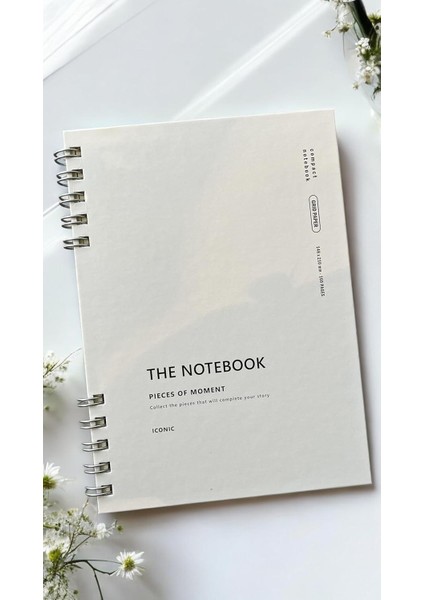 Tanıtım Spiralli 80 Yaprak Kareli A5 Defter, Not Defteri, Okul Defteri, 4 Farklı Renk Seçeneği (01 Light Grey)