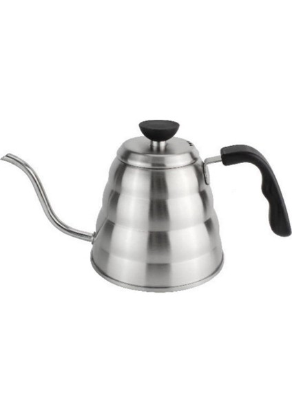 Barista Kahve Gooseneck Kettle - Çelik Kahve Demleme Dripper Kettle - Indüksiyonlu - Paslanmaz Çelik - 1200 ml