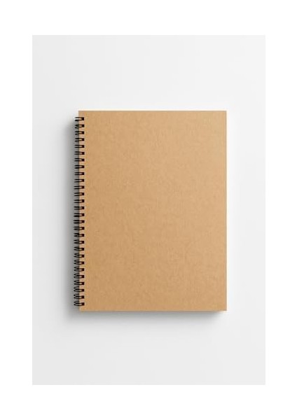 Tanıtım Çizgili Spiralli Defter, A5 Boyut (15X21 Cm), 60 Yaprak, 90GR. Ivory Kağıt, Ofis Için Ideal, Planlayıcı (Kraft Kapak) fiyatları