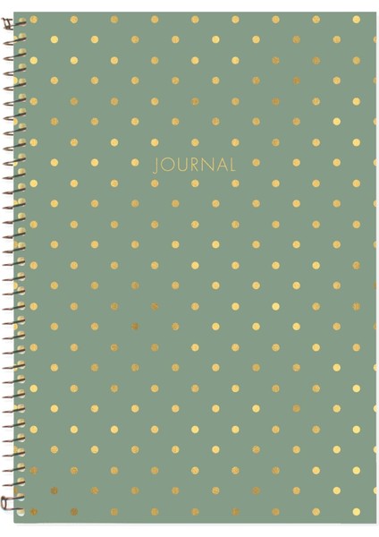 Color Puantiyeli Defter Çizgili Yeşil 17X24 cm