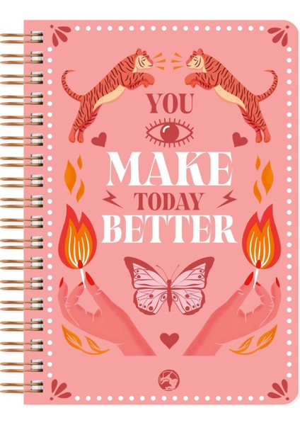 Color Utopia Spiralli Defter Düz Make Better 17X24 cm
