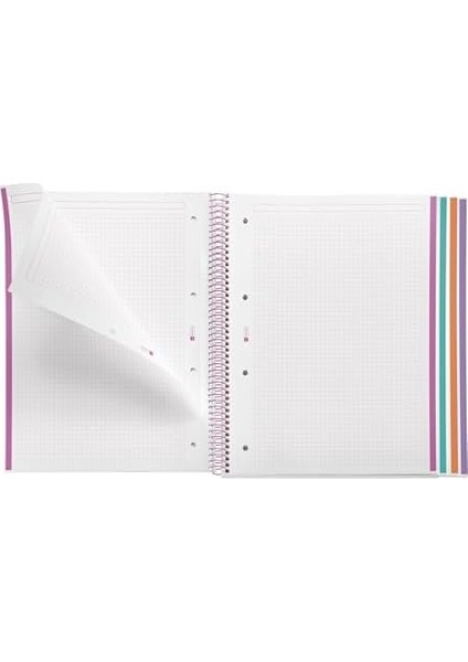 Defter Mr A4 100 Sayfa Kareli Spiralli Çiçekli