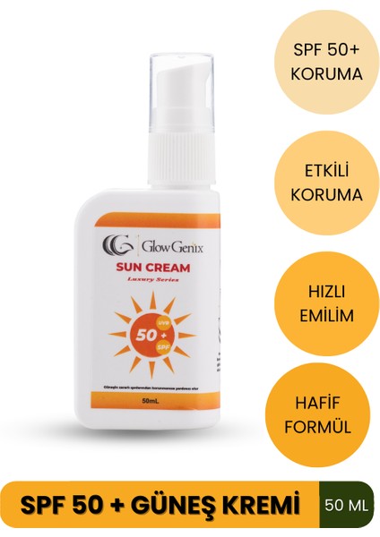 Tüm Cilt Tiplerine Uygun Yüksek Uv Korumalı Leke Önleyici Spf 50 Güneş Kremi 50 ml