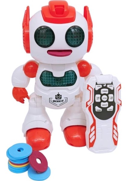 U/k Programlanabilir Disk Atan Akıllı Robot Turuncu