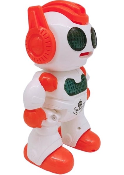 U/k Programlanabilir Disk Atan Akıllı Robot Turuncu