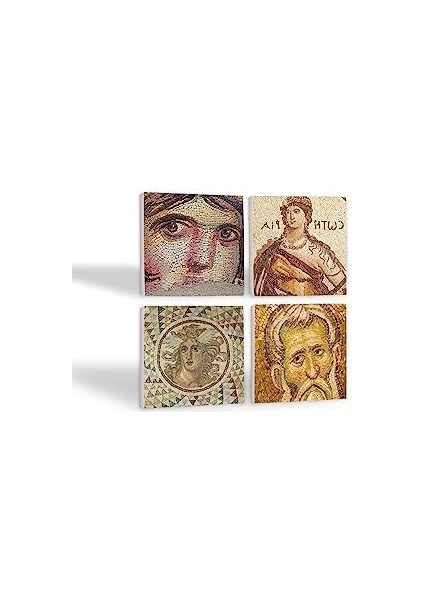 - Soteria Mozaiği, Çingene Kızı, Mozaik Serisi Taş Bardak Altlığı Seti - 4 Parça - Dekoratif, Rustik Mutfak Aksesuarı, 10X10 Cm, Kaydırmaz Tabanlı, Şık ve Dayanıklı SC121