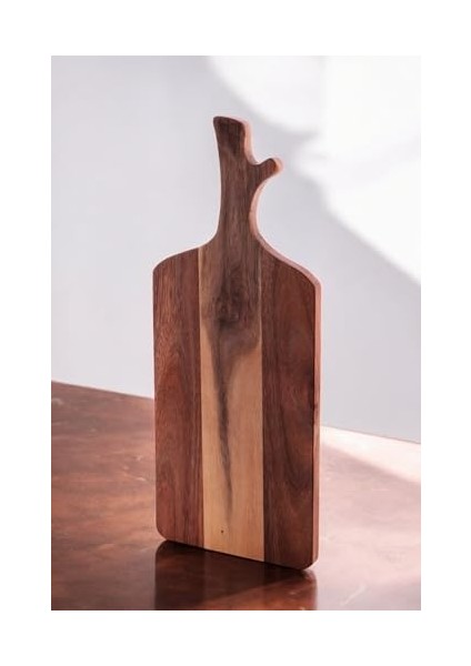- Doğal Akasya Ahşap Kesme Tahtası Saplı, Et, Peynir, Ekmek, Sebze ve Meyve Servis Tepsisi Için Ahşap Mutfak Doğrama Tahtası (46 * 18.5 * 1.5cm)