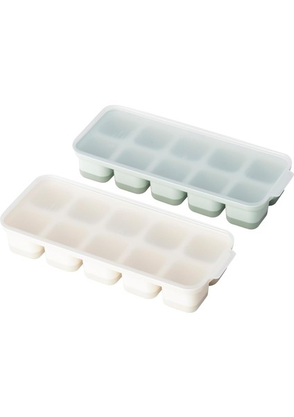 Spjutrocka Kapaklı Buz Küpü Tepsileri, Karışık Renkler, Dökülmeye Dayanıklı Tasarım, Dondurucuya Dayanıklı, Polipropilen Plastik, Polietilen Plastik, Sentetik Kauçuk, 2'li Set