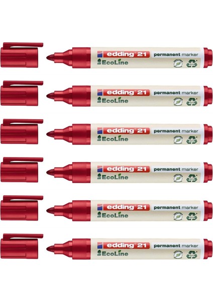 Ecoline Red 1,5-3 Mm, 6'lı Set Kalıcı Markör 21