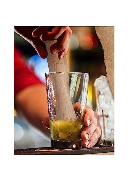 Ahşap El Yapımı Mojito Tokmağı Kokteyl