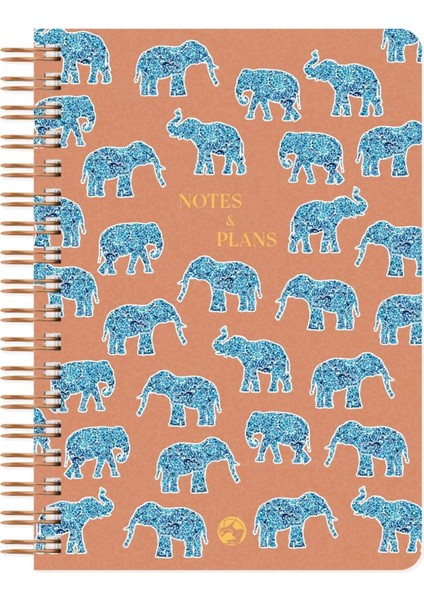 Color Utopia Spiralli Defter Düz Fil 17X24 cm