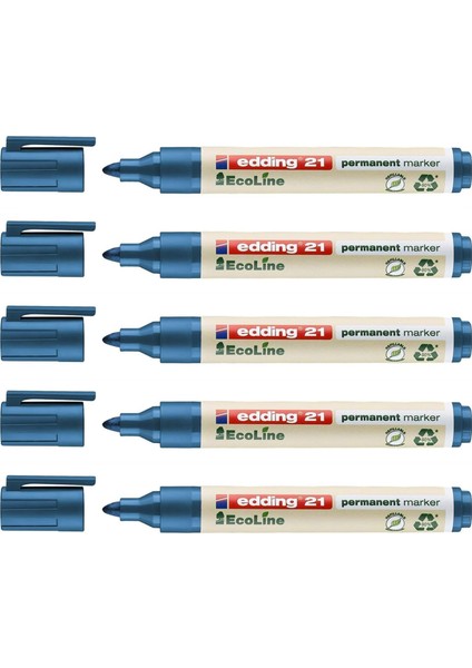 Ecoline Blue 1,5-3 Mm, 5 Adet, Kalıcı Markör, 21 Adet
