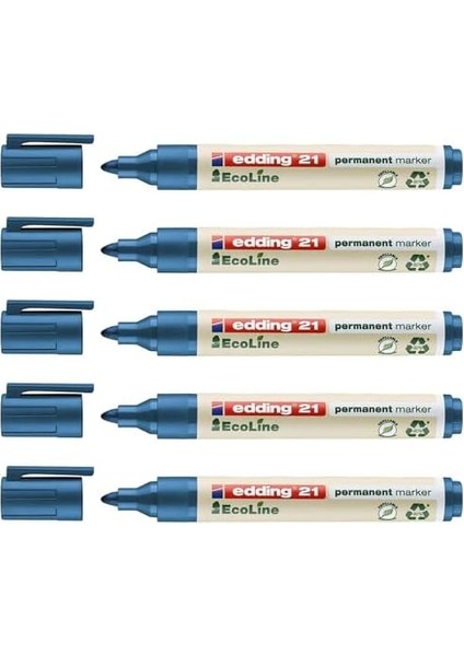 Ecoline Blue 1,5-3 Mm, 5 Adet, Kalıcı Markör, 21 Adet