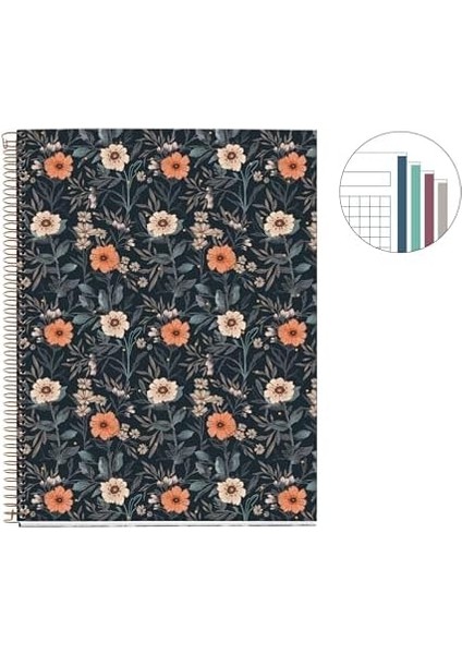 Defter Mr A4 100 Sayfa Kareli Spiralli