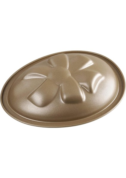 Oetker Motivbackform Osterei 350 Ml, Ovale Backform Für Einen Oster-Kuchen Aus Der Serie Goldiges Ostern (Farbe: Gold), Menge: 1 Stück