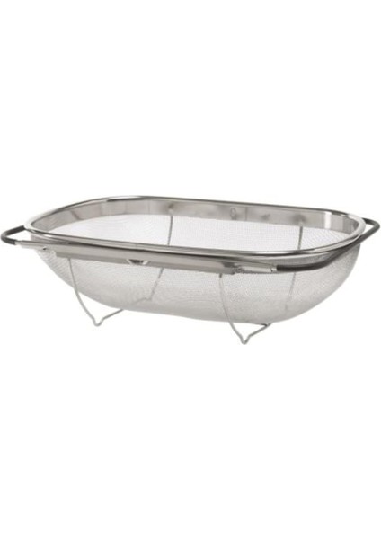 Idealisk - Colander, Stainless Steel, Black - 34 x 23 cm