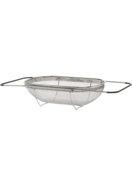 Idealisk - Colander, Stainless Steel, Black - 34 x 23 cm