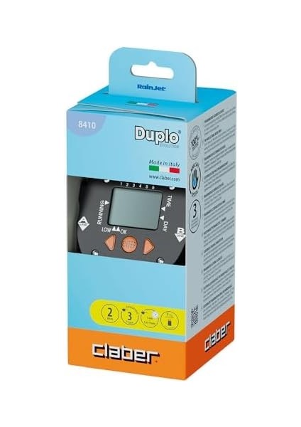 8410 Aquadue Duplo Evolutıon, 2 Çıkışlı Otomatik Tımer, Sulama Zamanlayıcısı