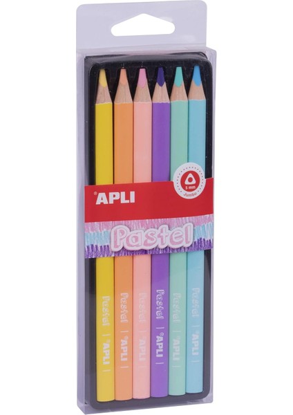 Kalem Apli Pastel 6 Renk Boya Kalem