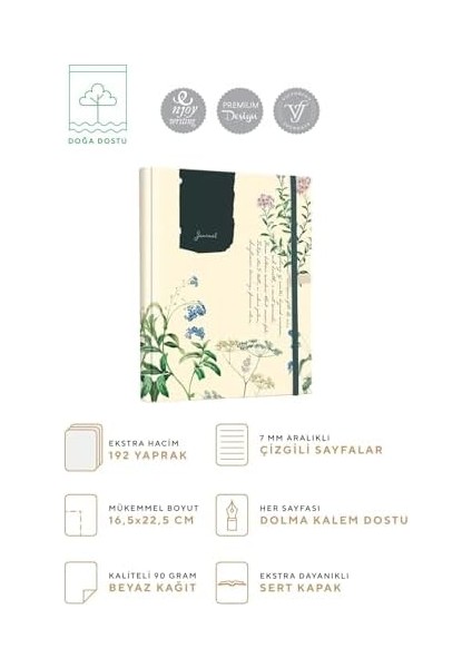 Spiralli Defter Sert Kapak 192 Sayfa 96 Yaprak 17X24 cm 90GR. Çizgili