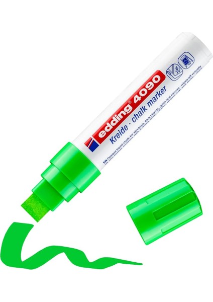 4090 Tebeşir Kalemi - Açık Yeşil - 1 Tebeşir Kalemi - 4-15 mm Kesik Ucu