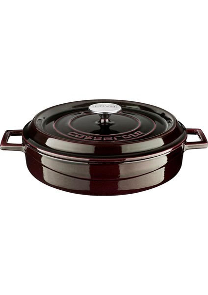 Metal Premium Serisi - Döküm Çok Amaçlı Tencere, Yuvarlak, 28 Cm, Majolik Mor