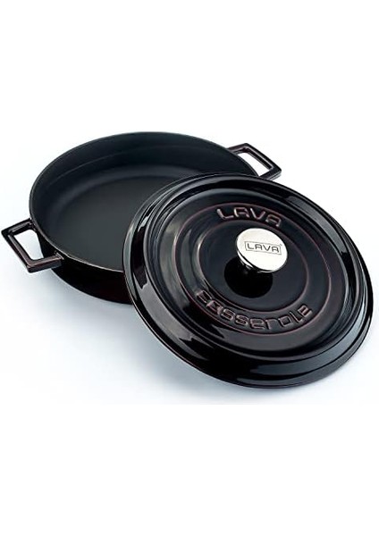 Metal Premium Serisi - Döküm Çok Amaçlı Tencere, Yuvarlak, 28 Cm, Majolik Mor
