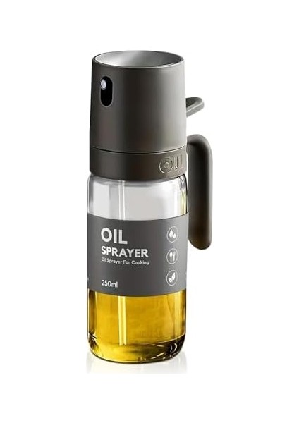 Yağ Püskürtücü Mutfak Aleti Pişirme Için Yüksek Borosilikat Cam Yağ Püskürtücü Bay, 250 ml Zeytinyağı Sprey Şişesi, Airfryer, Salata, Barbekü, Mutfak Pişirme, Kavurma, Koyu Gri modelleri