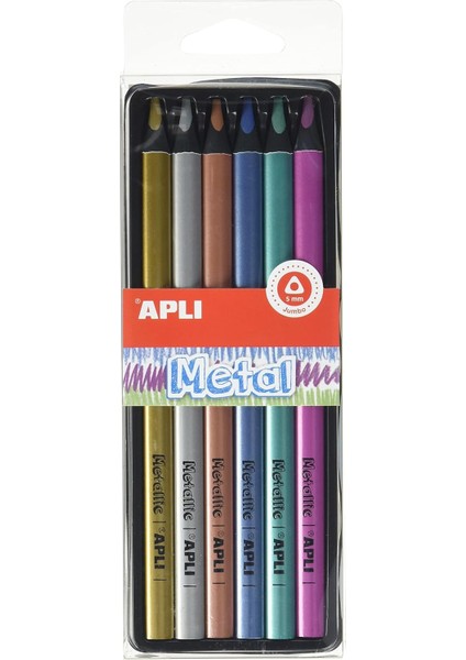 Kalem Apli Metal 6 Renk Boya Kalem