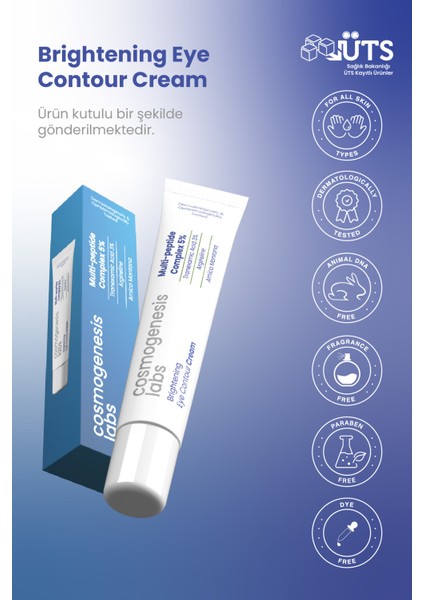 Göz Altı Aydınlatıcı Krem 20ml - Koyu Halka Ve Şişlik Karşıtı Nemlendirici Vegan (TRANEKSAMİK ASİT)