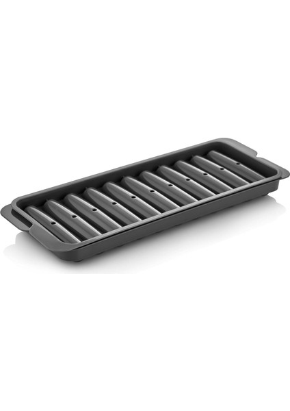 Çubuk Model Kapaklı Buz Kalıbı Bpa Içermez, Dayanıklı Plastik, Sızdırmaz ve Hijyenik, Kolay Kullanım (Antrasit)