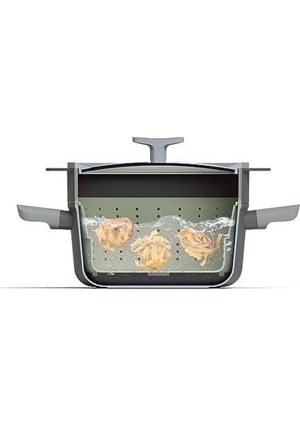 Leo Balance Silikon Buharda Pişirici Süzgeç 24 cm modelleri