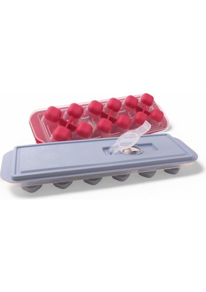 1 Adet 12 Gözlü Üsten Doldurulan Silikon Tabanlı Buzluk, 12'li Buz Kalıbı, Silikon Tabanlı Buz Kalıbı, Kolay ve Pratik Buz Hazırlama Deneyimi (Asorti)