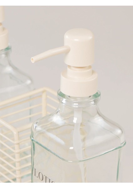 Gustea Standlı ve Ikili Sıvı Sabunluk - Bej fırsatları