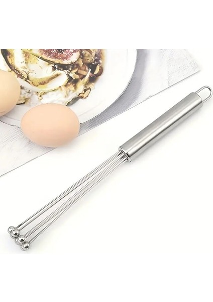 Nesil Ayarlanabilir Paslanmaz Çelik Metal Boncuk Top Uçlu Yumurta Çırpıcı Sos Karıştırıcı