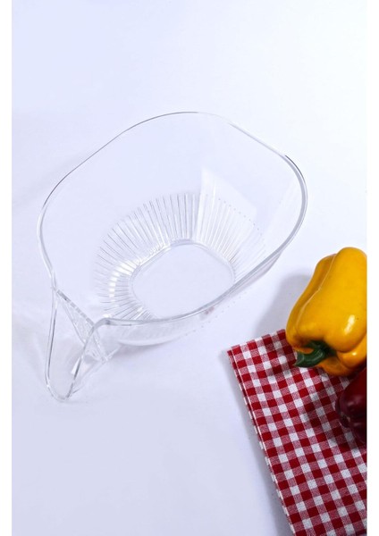 Kitchen Şeffaf Pratik Mutfak Süzgeci Meyve Sebze Yıkama Süzme Süzgeci