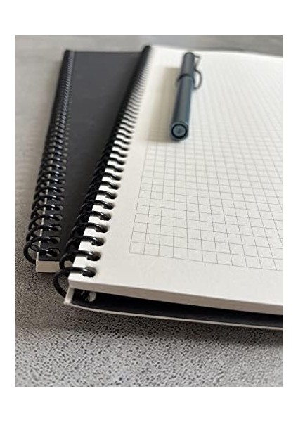 Tanıtım Kareli Spiralli Defter, A4 Boyut (21X29,7 Cm), 60 Yaprak, 90GR. Ivory Kağıt, Ofis Için Ideal, Planlayıcı (Siyah Kapak)