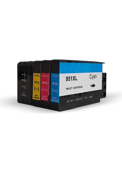 Kartuş Hp Uyumlu Muadil Kartuşlar, 1 Takim- 4 Adet Bk Hp 950 x L/951 x L Uyumlu Kartuşlar - Pro 8600 Plus/pro 251/ Pro 276/ Pro 8100/8610/ 8620