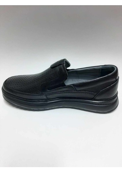 Deri Siyah Bağcıksız Rahat Taban Erkek Ayakkabı C-78163BMSA modelleri