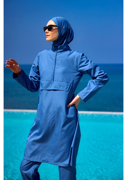 Tam Kapalı Tesettür Mayo 3 Parça Takım A2503-6