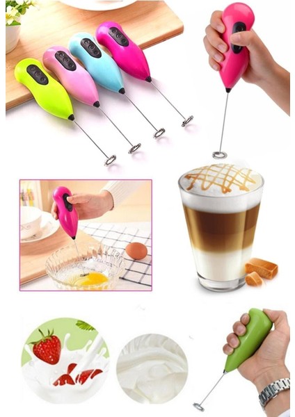 Pilli Mini Mixer, Kahve Süt Köpürtücü, Karıştırıcı