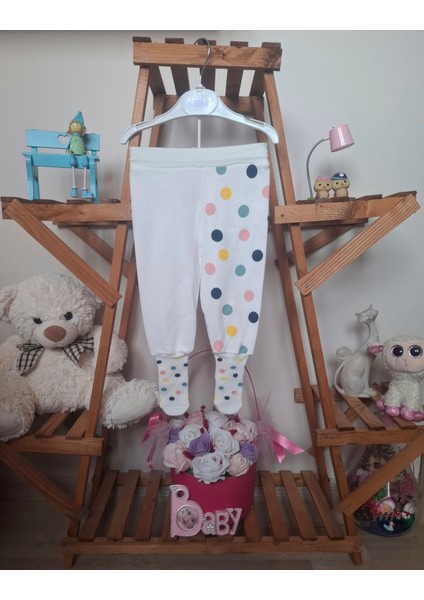 Çoraplı Kız Bebek Penye Pantolon
