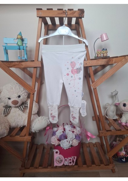 Çoraplı Kız Bebek Penye Pantolon
