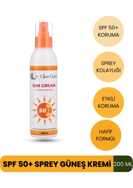Tüm Cilt Tiplerine Uygun Yüksek Uv Korumalı Leke Önleyici Spf 50 Sprey Güneş Kremi | 200 ml