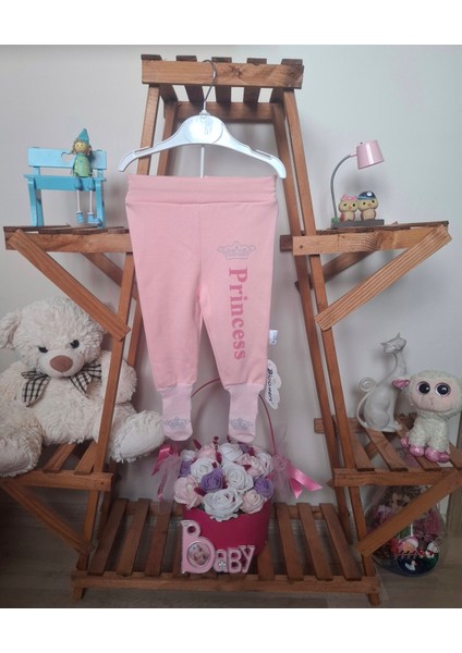 Prince & Princess Kız ve Erkek Bebek Çoraplı Penye Pantolon
