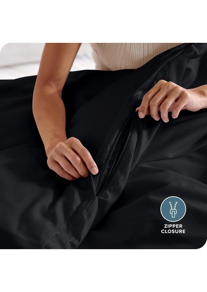 Pamuklu Çift Kişilik Nevresim Kılıfı + 2 Yastık Kılıfı 3 Parça fırsatları