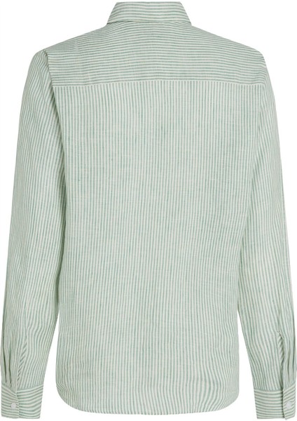 Ess Lınen Relaxed Shırt Kadın Yeşil Gömlek - WW0WW44679