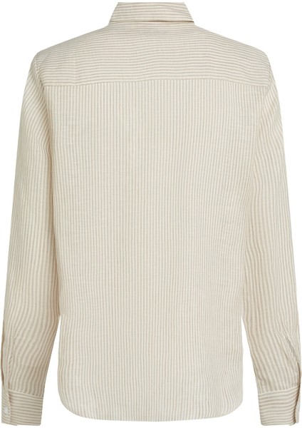 Ess Lınen Relaxed Shırt Kadın Beyaz Gömlek - WW0WW44679